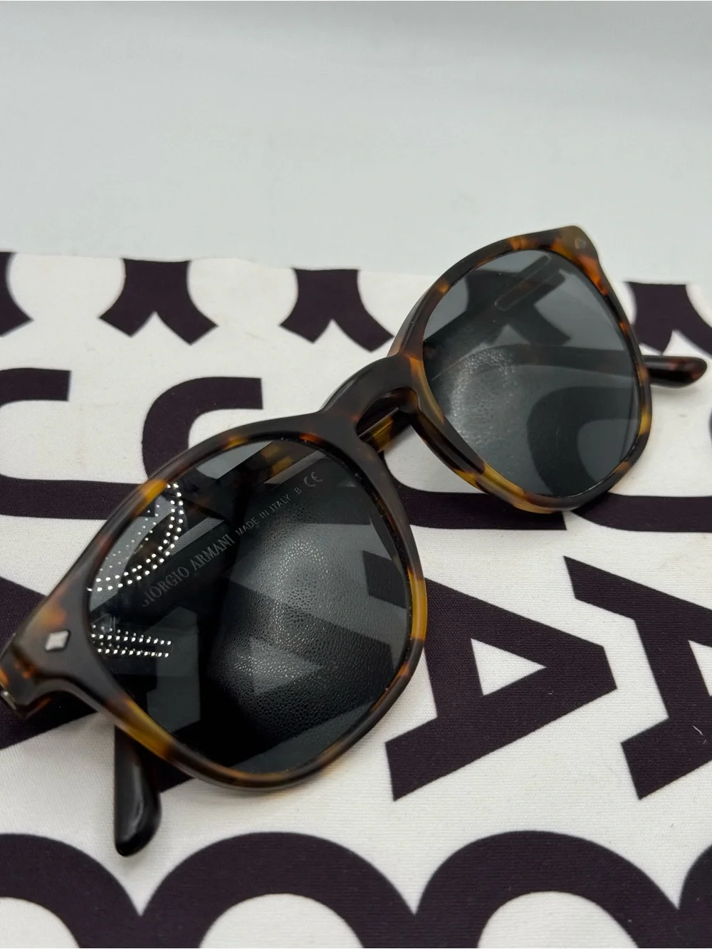 Giorgio Armani EYEGLASSES AR 7074 5492 STRIPED BROWN RX AUTHENTIC